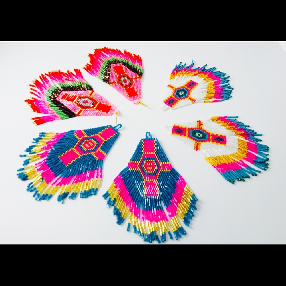 Beaded Statement Earrings
